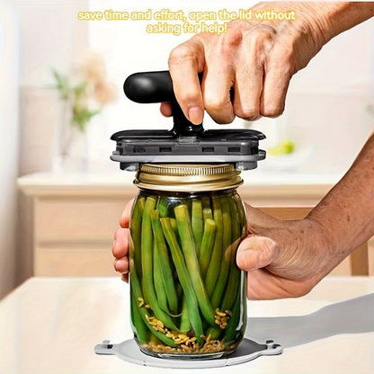 Versatile Manual Can Opener - Adjustable Jar & Bottle Opener, Durable ABS Material, Perfect for Kitchen & Party Use