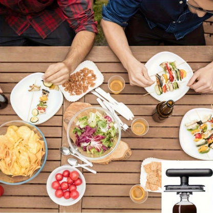 Versatile Manual Can Opener - Adjustable Jar & Bottle Opener, Durable ABS Material, Perfect for Kitchen & Party Use