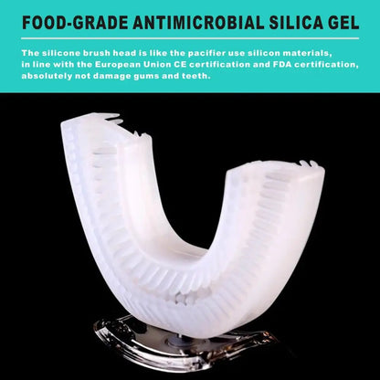 Cabezal de repuesto sónico automático inteligente tipo U de 360 ​​grados para cepillo de dientes eléctrico para adultos y niños, blanqueamiento dental