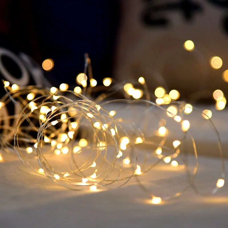 1-5M LED String Light Garland Ornament Christmas Decorations Holiday Fairy Light Stripe Battery Operated