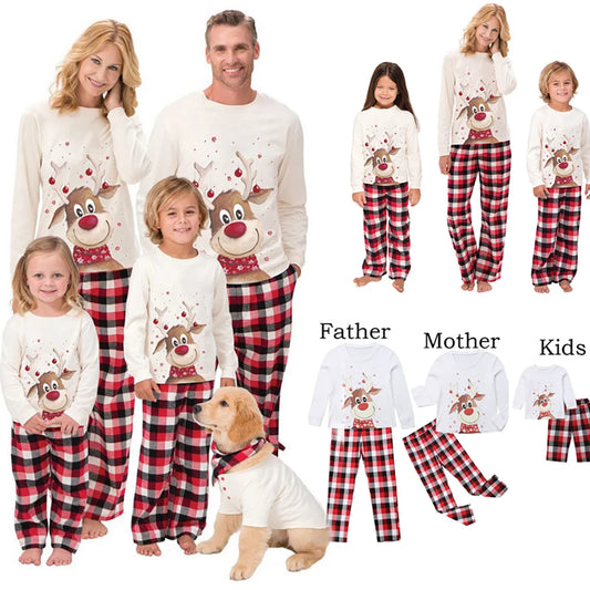 Family Matching Clothes Christmas Pajamas Mother Kids Baby Pajamas Set Look Sleepwear Mother and Daughter Father Son Outfit