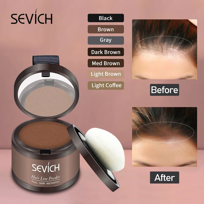 Sevich Volumizing Hair Fluffy Powder Instantly Black Root Cover Up Natural Hair Filling Hair Line Shadow Powder Hair Concealer