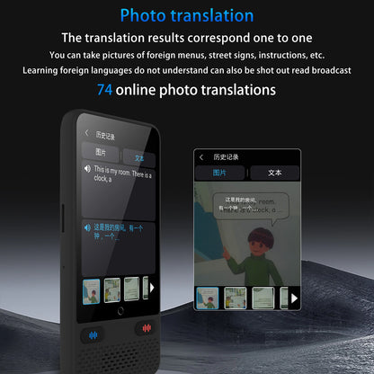 Portable Language Translator Device S85 with 138 Languages Voice Translating Offline Translation Support Voice Video Recording