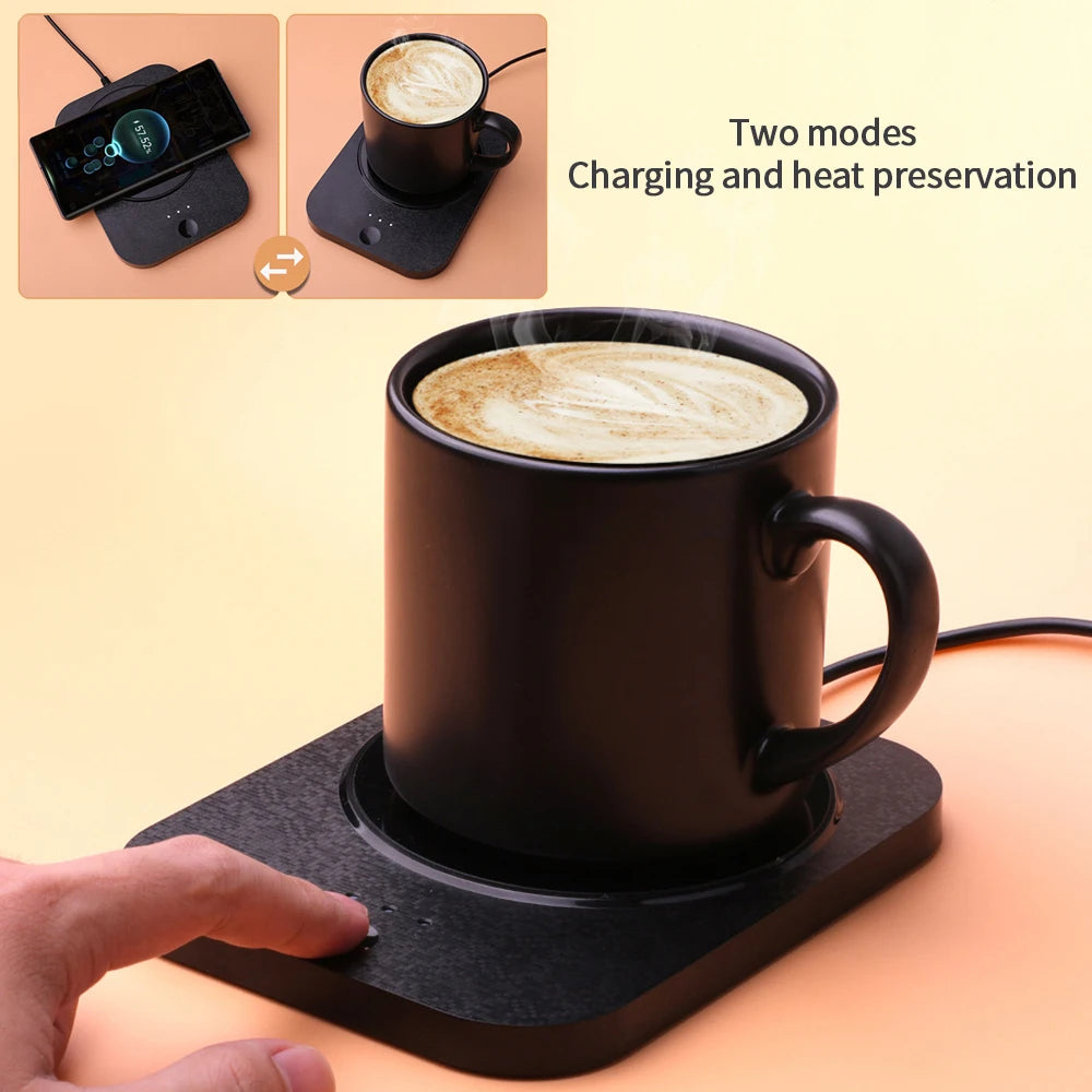 Mini Portable USB Cup Warmer 3 Gear Coffee Mug Heating Coaster Smart Thermostatic Hot Plate Milk Tea Water Heating Pad Heater