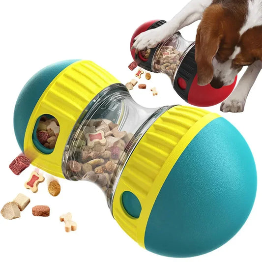 Dog Food Puzzle Toy Adjustable Treat Dispenser Slow Feeder Bowls Puppy Toy Ball Dog Interactive Chase Training Toys for