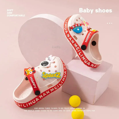 New Children Kids Baby Boys Girls Mules Clogs Soft Sole Slippers Sandals Cave Hole