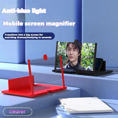 Multi functional 10/12 inch mobile phone amplifier, high-definition screen magnifying glass, anti blue light and eye protection