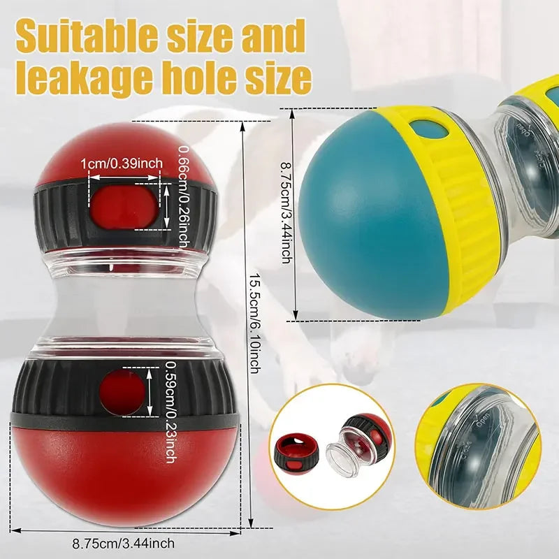 Dog Food Puzzle Toy Adjustable Treat Dispenser Slow Feeder Bowls Puppy Toy Ball Dog Interactive Chase Training Toys for