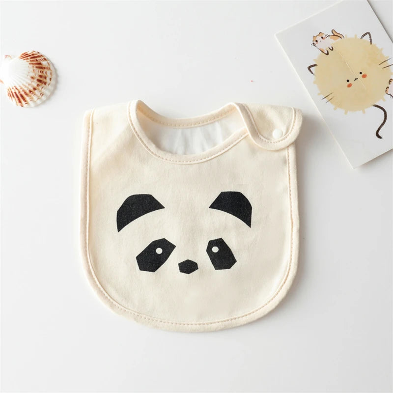 INS Style Infant Baby 100% Cotton Bibs Waterproof Cartoon Bib Burp Cloth Newborn Boy Girl Feeding Bibs Saliva Towel