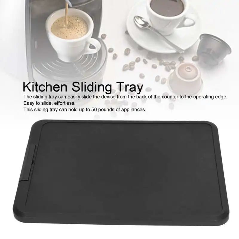 Kitchen Appliance Sliding Tray Rolling Tray Countertop Storage Moving Slider for Coffee Maker Toaster Blender Sliding Tray