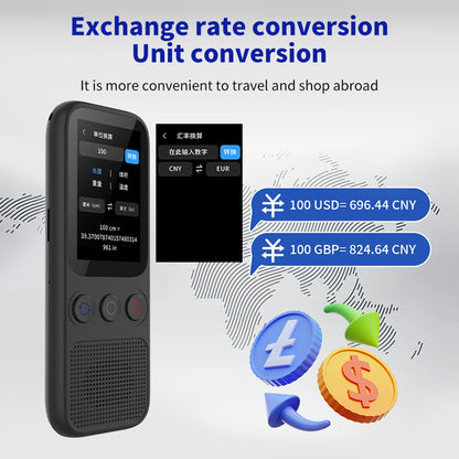 Language Translator Device S85 with 138 Languages Portable Voice Translating Offline Translation Support Voice Video Recording ﻿