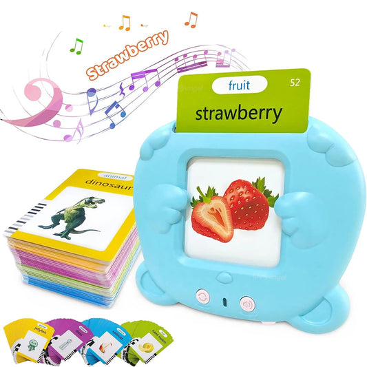 Talking Flash Cards Toddlers Learning Machine Early Educational Language Electronic Audio Book Kid Flashcards Montessori Toys