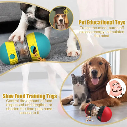 Dog Food Puzzle Toy Adjustable Treat Dispenser Slow Feeder Bowls Puppy Toy Ball Dog Interactive Chase Training Toys for