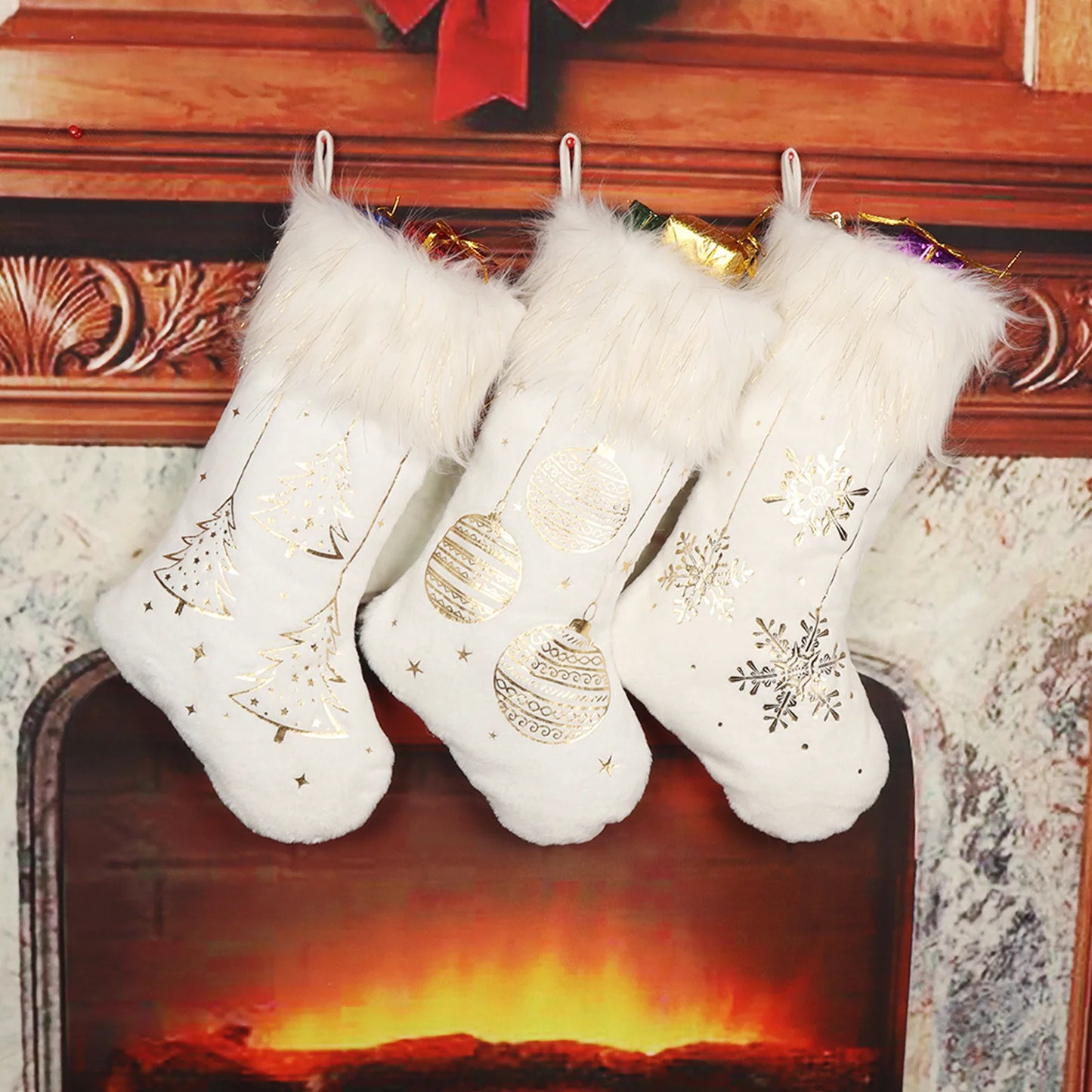 Christmas Stockings Large White