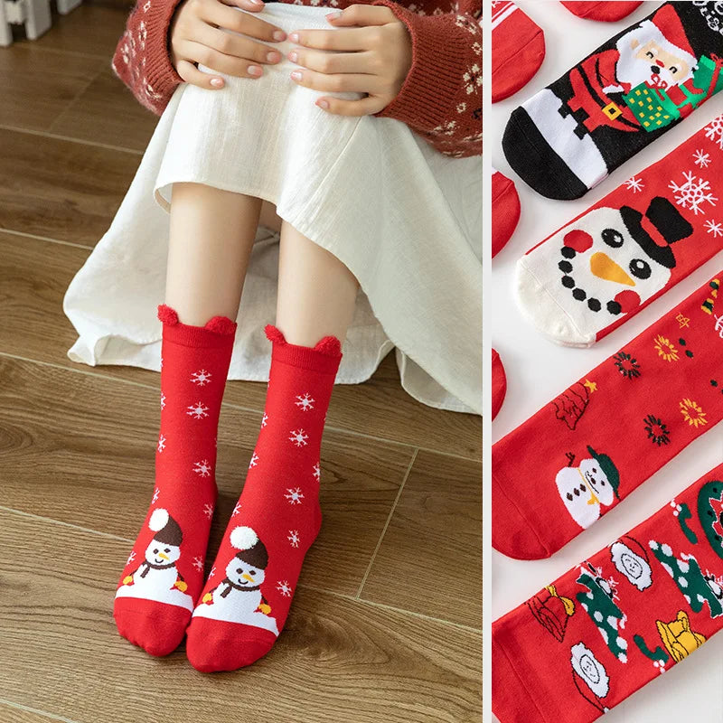 Cartoon Christmas Socks Ornaments Decorations