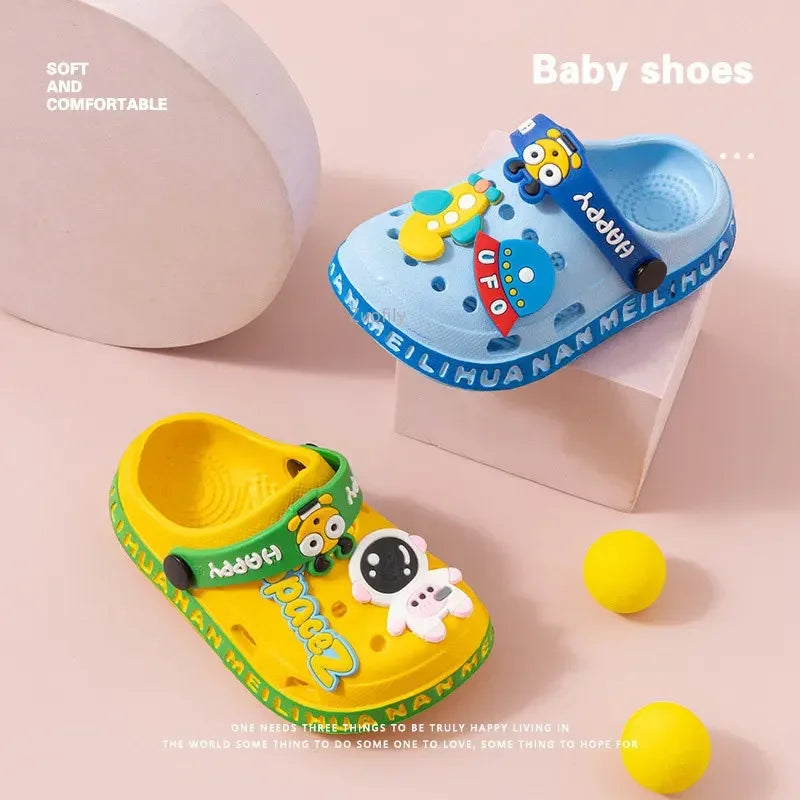 New Children Kids Baby Boys Girls Mules Clogs Soft Sole Slippers Sandals Cave Hole