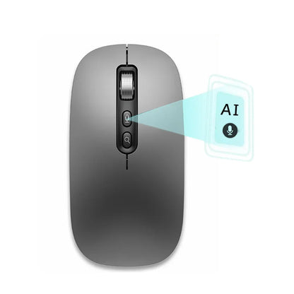 AI Smart Wireless Mouse Voice Control 40+ Languages Input Auto Translate Adjustable DPI Bluetooth Rechargable for Windows/PC