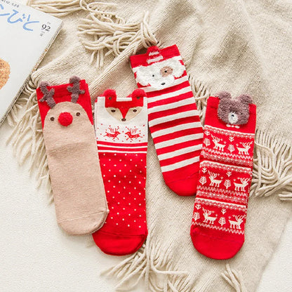 Cartoon Christmas Socks Ornaments Decorations