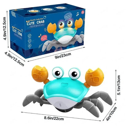 Dancing Crab Run Away Toy for Babies Crawling Interactive Escape Crabs Sensing Toys Baby Birthday Gifts with Music Toddle Box