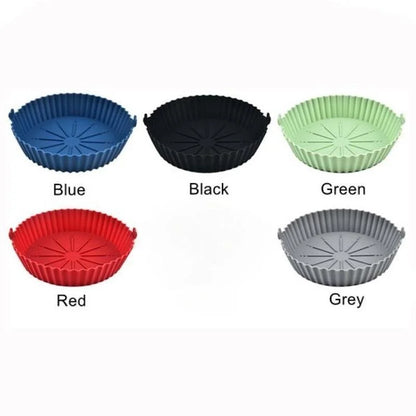 Air Fryer Silicone Liners Pot, Airfryer Basket, Replacement of Flammable Parchment Paper, Reusable Baking Tray Oven Accessories