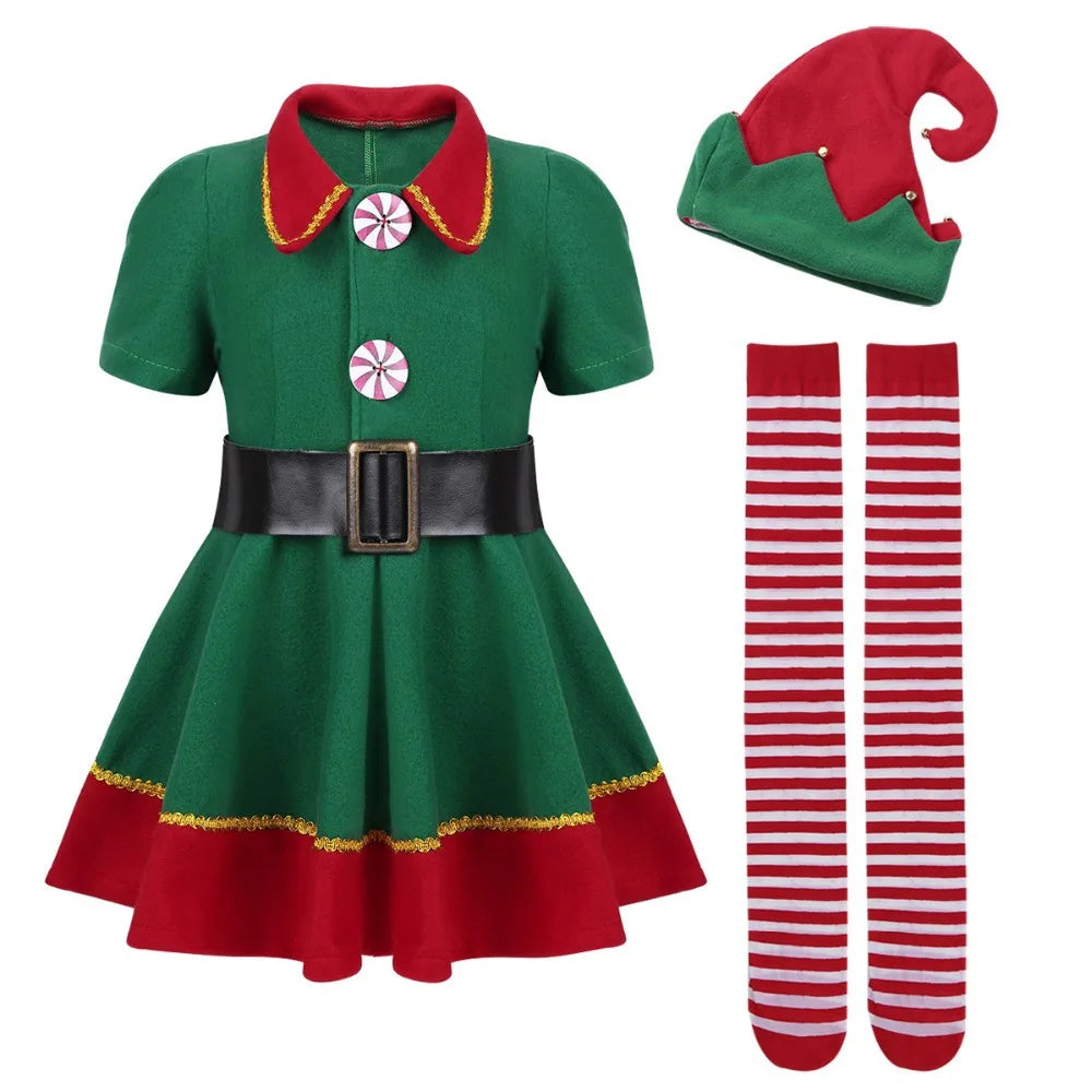 Kid Christmas Santa Claus Set Christmas Costume Suit Boy Girl Clothing Set