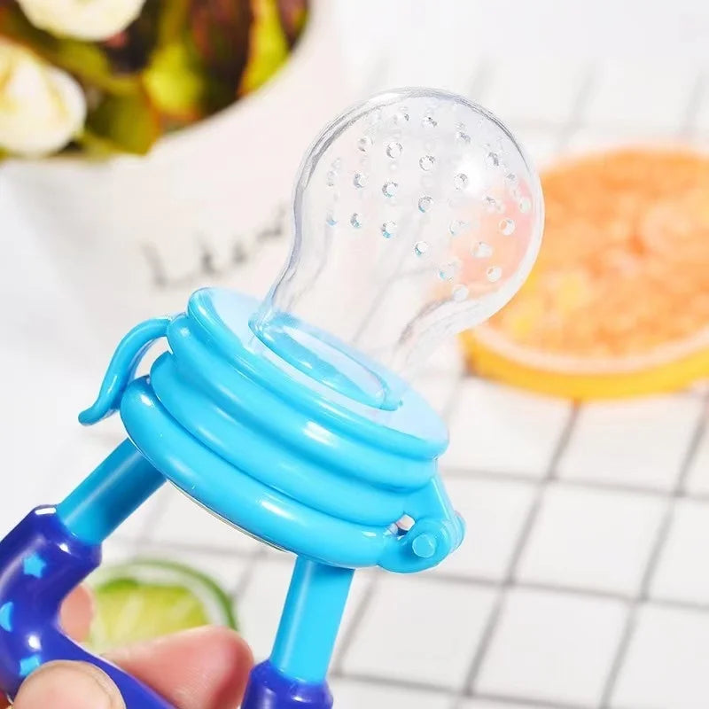 Bebê Frutas Comer Suplemento Acessórios Grau Alimentício Silicone Mordedor Bebê Purê Saco Dentição Vara