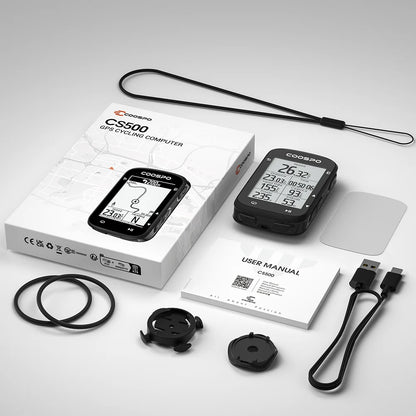 COOSPO CS500 Bike Computer GPS Wireless Cycling Odometer Bicycle Speedometer Route Navigation Cycle Stopwatch ANT+ Bluetooth5.0