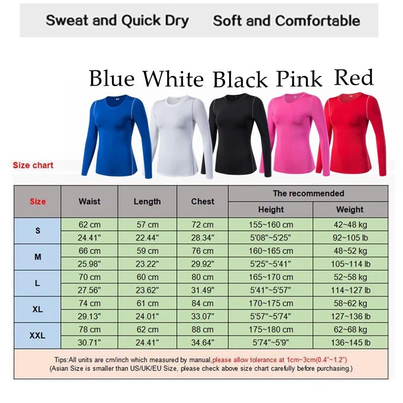 Base Layer Fitness Sport Shirt Quick Dry Mulheres Mangas compridas Top Ginásio Corrida Senhora Camiseta Treino Roupas Branco Yoga Camisa