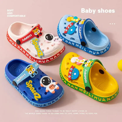 New Children Kids Baby Boys Girls Mules Clogs Soft Sole Slippers Sandals Cave Hole