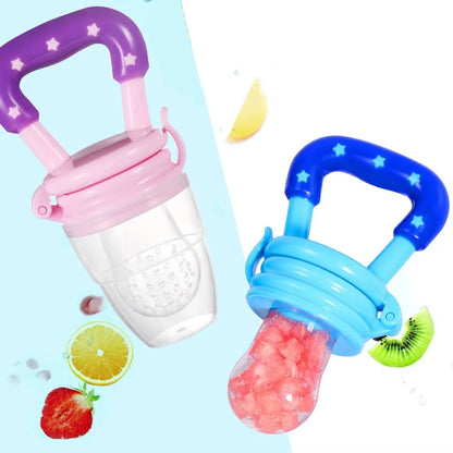 Bebê Frutas Comer Suplemento Acessórios Grau Alimentício Silicone Mordedor Bebê Purê Saco Dentição Vara