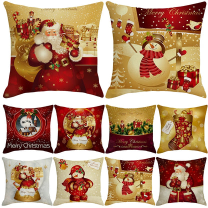 Christmas Cushion Cover Merry Christmas Decorations for Home 2024