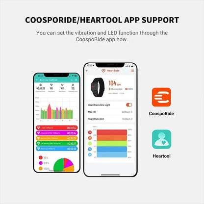 COOSPO HW9 Armband Heart Rate Monitor with HR Zones/Calories HRM Sensor for Fitness Cycling BLE5.0 ANT+ for Peloton,Zwift,Wahoo