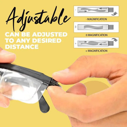 Double Vision Adjustable Degree Reading Glasses Universal Focal Length Correction Myopia Presbyopia Eyeglasses -6D To +3D