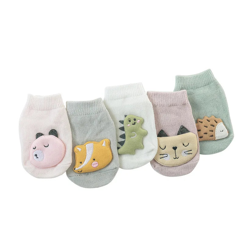 Cute Baby Boy Girl Socks Kids Dinosaur/fox Newborn Cheap Stuff Anti Slip for 0-3years