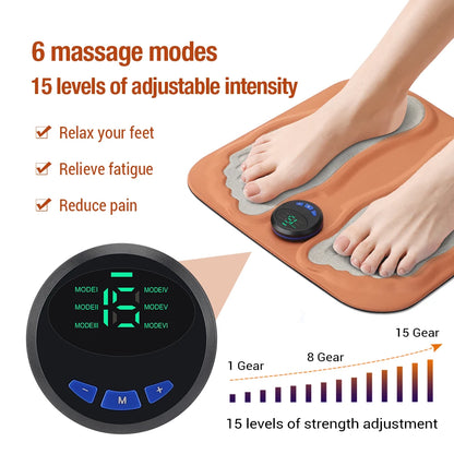 3D Smart Foot Massage Pad Feet Massager Improve Blood Circulation Relax Muscles Slim Legs Rechargeable Foot Pad