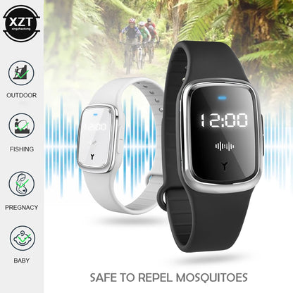 New Ultrasonic High-Tech Mosquitoes Repeller Bracelet Wristband Indoor Outdoor Magnetic Bracelet Anti Mosquitoes Bite Wristbands