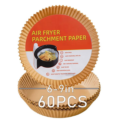 Air Fryer Disposable Baking Paper, Round XXL 20/23cm, 6-9 Inch Large Parchment Paper Liner for Air Fryer Basket