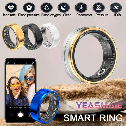 Smart Ring Newest Intelligent Wearable Device Men Women Heart Rate Sleep Health Monitor Photo Control Smartring for IOS Android