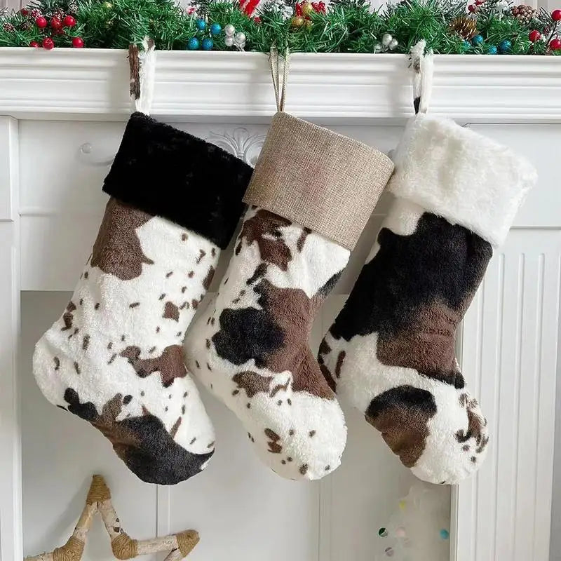 Christmas Stocking "Cow" Large