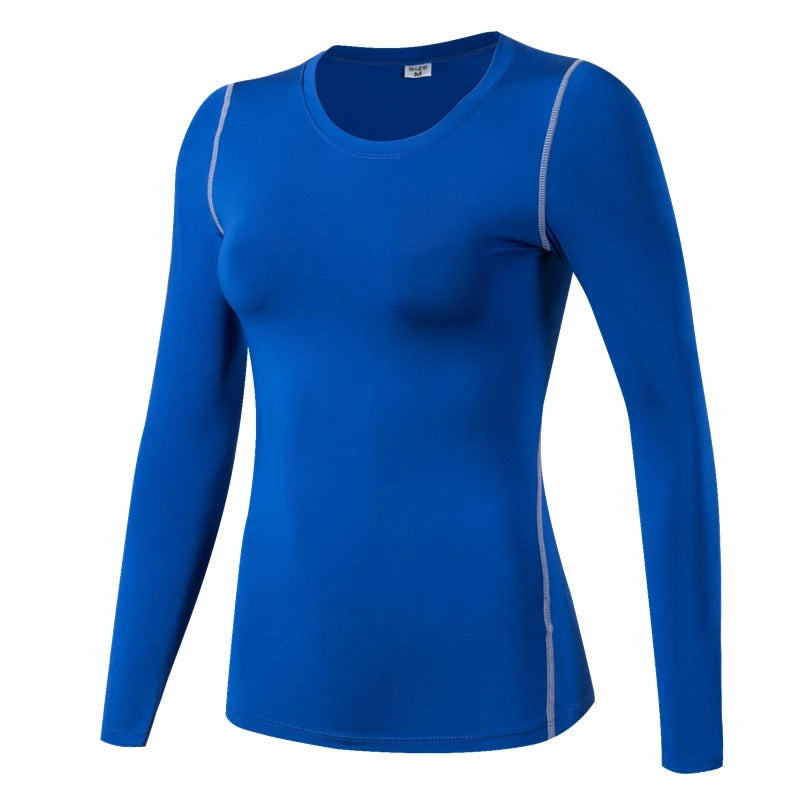 Base Layer Fitness Sport Shirt Quick Dry Mulheres Mangas compridas Top Ginásio Corrida Senhora Camiseta Treino Roupas Branco Yoga Camisa