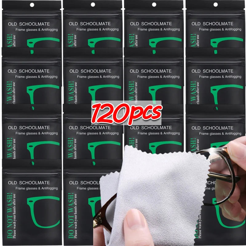 120/90/60/30/12/6/3/1PCS Anti-fog Suede Glasses Cloth Reusable Microfiber Glasses Cloth Glasses Lens Mobile Phone Cleaning Wipes