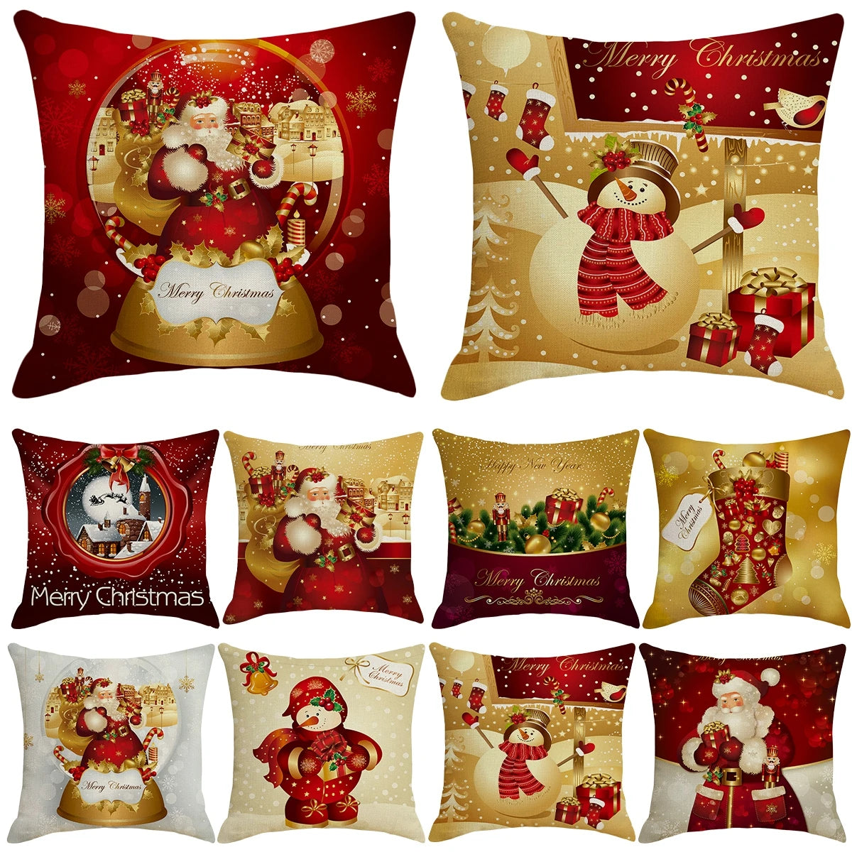 Christmas Cushion Cover Merry Christmas Decorations for Home 2024