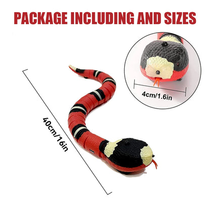 Pet Toys Cat Dog Pet Snake Toys Rechargeable Smart Sensor Snake Automatically Senses Obstacles and Escapes Children's Gift Toys