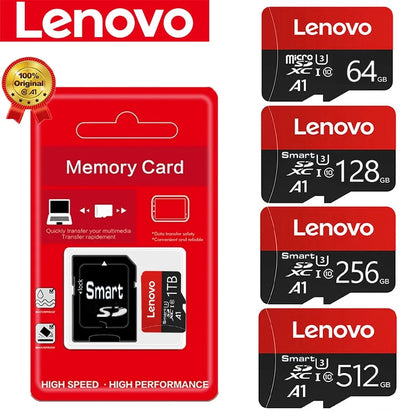 Original Lenovo SD 1TB Micro TF Mini SD Card 256GB 512GB 128gb 64GB TF Memory Flash Card for Phone/Computer/Camera