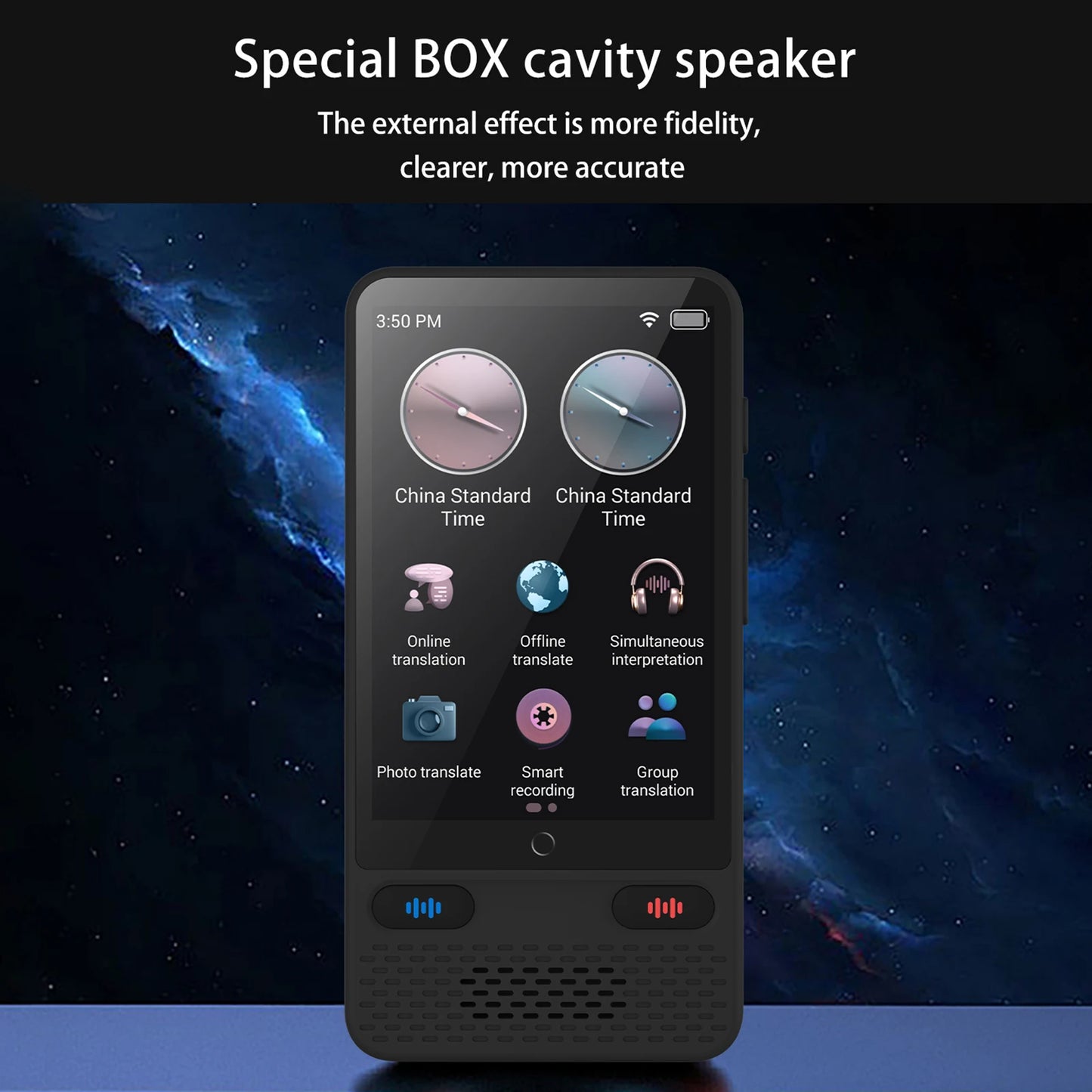 Portable Language Translator Device S85 with 138 Languages Voice Translating Offline Translation Support Voice Video Recording